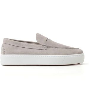 Louboutin Flat Shoes Calf Leather - White