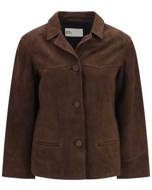 Tory Burch Brown Goatskin Leather Jacket