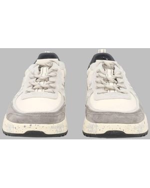 Premiata Nous Leather Trainers Calf Trainer - Metallic