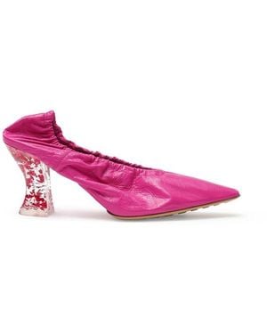 Bottega Veneta Leather Slippers - Pink
