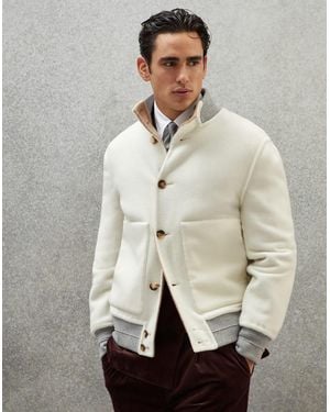 Brunello Cucinelli Wool Bomber Jacket Clothing - Gray