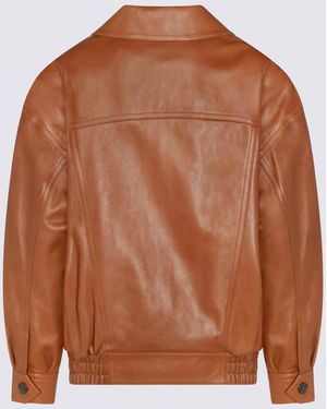 Saint Laurent Leather Jacket - Brown