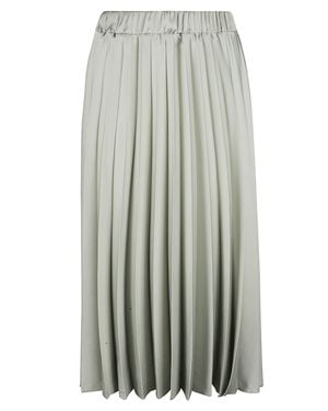D.exterior Elastic Waist Pleated Skirt - Multicolour