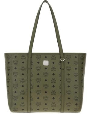 MCM Printed Canvas Toni Shopping Bag - Green