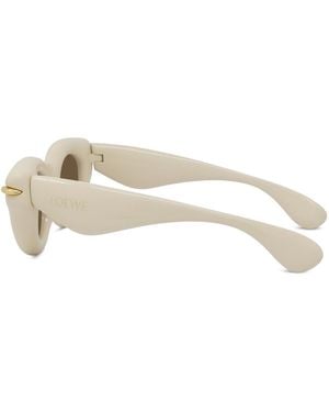 Loewe Lw40118I Signature 25E Crema Lucido Injected Occhiali Da Sole - White