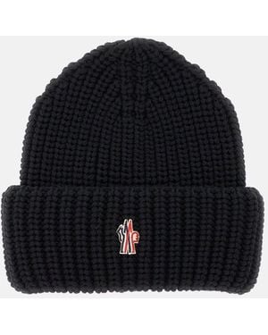 Moncler Hat With Logo - Black