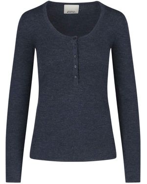 Isabel Marant Estine Neckline Jumper - Blue