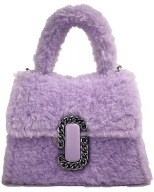 Marc Jacobs The St Mini Top Handle Satchel Crossbody Bag Fur - Purple