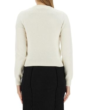 Palm Angels Logo Jersey Merinos Wool Jumpers - White