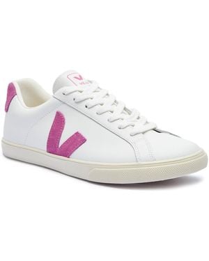 Veja Esplar Logo Leather Sneakers Shoes - White