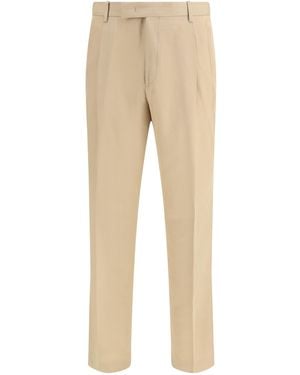 Germano 1952 Cotton Trousers Berlin Fit Trousers - Natural