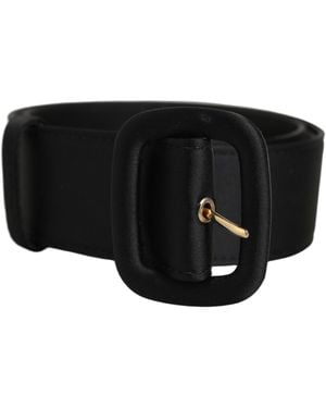 Dolce & Gabbana Wide Fabric Oval Buckle Belt - Black