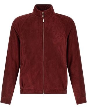 Brunello Cucinelli Lamb Leather Jacket Clothing - Red