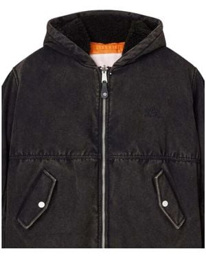Purple Brand Hooded Cotton Jacket - Black