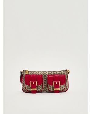 Michael Kors Sn Conv Pouchette Shoulder Bag - Red