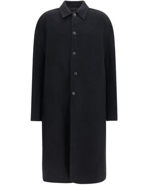 Rick Owens Brad Virgin Wool Coat Merino Ovis Aries - Black