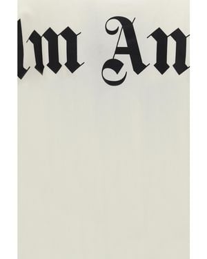 Palm Angels Classic T-Shirt With Back Logo Cotton T-Shirts - Black