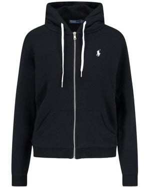 Ralph Lauren Logo Zip Sweatshirt - Black