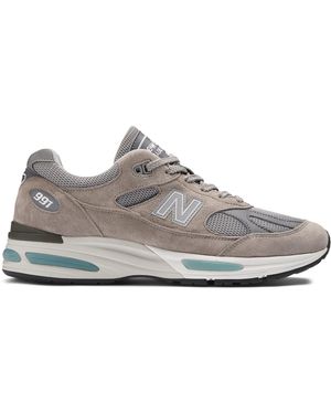 New Balance Leather Mesh Running Trainers - Grey