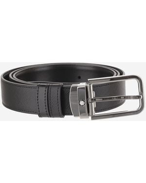 Montblanc Reversible Leather Belt - Black