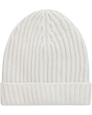 Malo Ribbed Knit Beanie - White