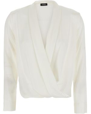 Le Plain Georgette Blouse Blouses - White