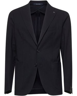 Tagliatore Stretch Virgin Wool Montecarlo Blazer - Blue