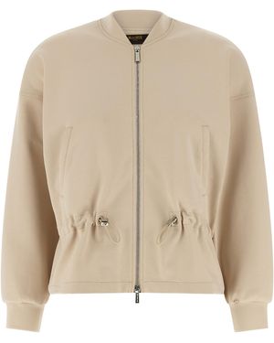 Moorer Tija Sweatshirt Cotton Polyester Elastane - Natural
