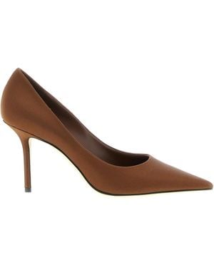 Jimmy Choo Solid Pointed Toe Court Shoes - Brown