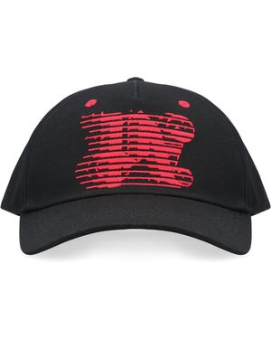 Palm Angels Baseball Cap With Racing Monogram Cotton Hat - Red