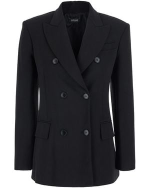 Le Plain Double Breasted Blazer Blazers - Black