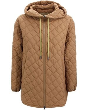 Herno Hooded Quilted Jacket - Brown