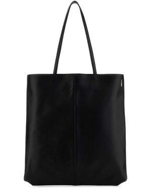 Jil Sander Leather Linea Shopping Bag - Black