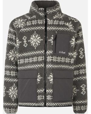 MC2 Saint Barth Keystone Sherpa Jacket With Nordic Pattern - Gray