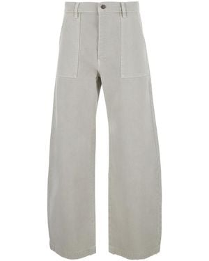 FRAME The Bow Cargo Is A Jeans With Side Pockets And Button Closure. Made Of Cotton, Colour - Grey