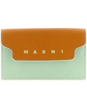 Marni Logo Business Card Holder Wallets And Card Holders - Orange