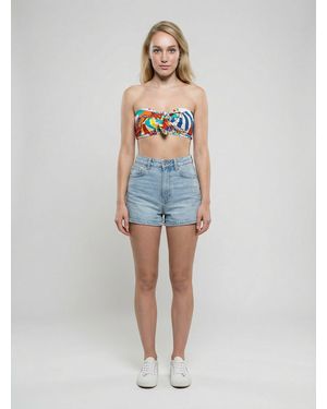 Dolce & Gabbana Dolce & Gabbana Silk Crop Top - Blue