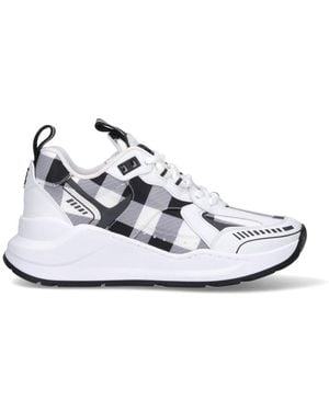 Burberry Check Sneakers - White