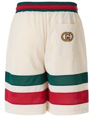 Gucci Polyester Logo Shorts - White