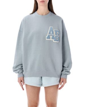 Anine Bing Miles Oversized Letterman Sweatshirt - Blue