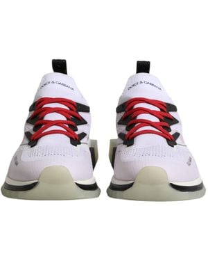 Dolce & Gabbana Sorrento Sport Stretch Trainers Shoes Polyester Viscose - Red