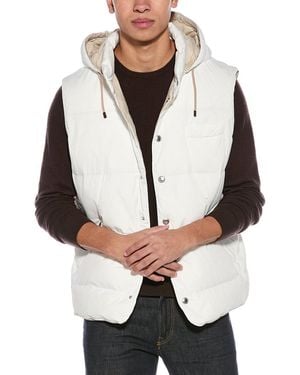 Brunello Cucinelli Off- Sleeveless Quilted Vest Clothing - White