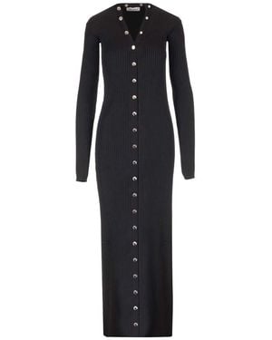 The Attico Cardigan Dress - Black