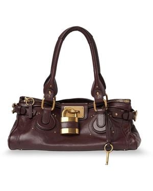 Chloé Paddington Leather Shoulder Bag - Brown
