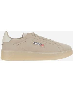 Autry Dallas Low Leather Trainers - Natural