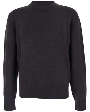 sunflower Dark Crew Neck Jumper With Dropped Shoulder - Blue