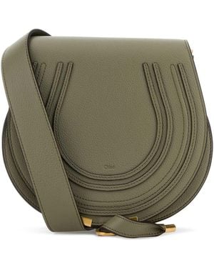 Chloé Sage Leather Marcie Crossbody Bag - Green