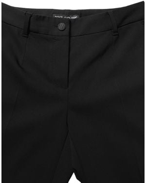 Dolce & Gabbana Black Highwaist Straight Dress Trouser Trousers
