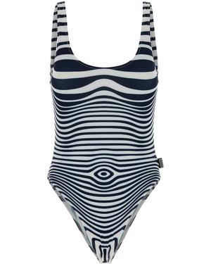 Jean Paul Gaultier Re-Edition Swimsuit Printed Marinière Morphing - Multicolour