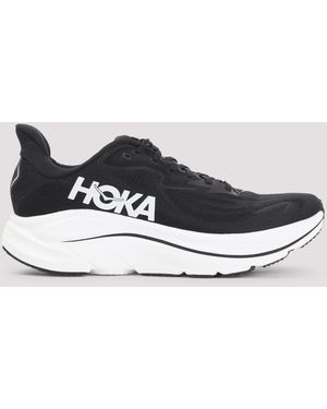 Hoka One One Clifton 10 Trainers Textile Synthetic Rubber Shoe - Black